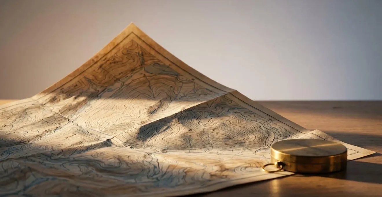 Topografische Alpenkarte mit Höhenlinien zur Planung von Wildtierbeobachtungen